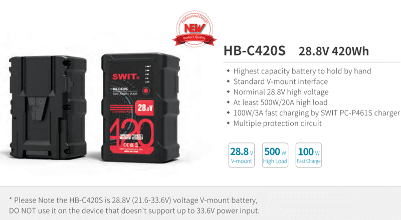HB-C420S | 420Wh High-load Heavy-duty Battery