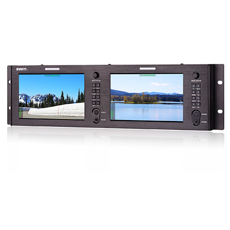 M-1073H, Dual 7-inch FHD Rack LCD Monitor
